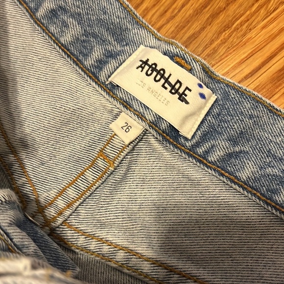 NWT AGolde Fold Waistband Jeans Size 26 - Picture 6 of 15